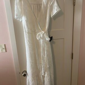 Lulus White Wrap Dress